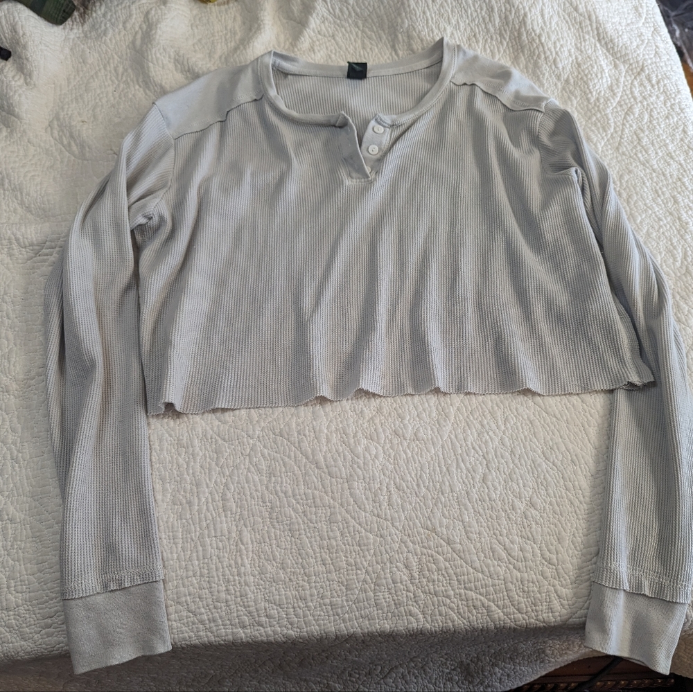 Wild Fable XXL Grey waffle crop